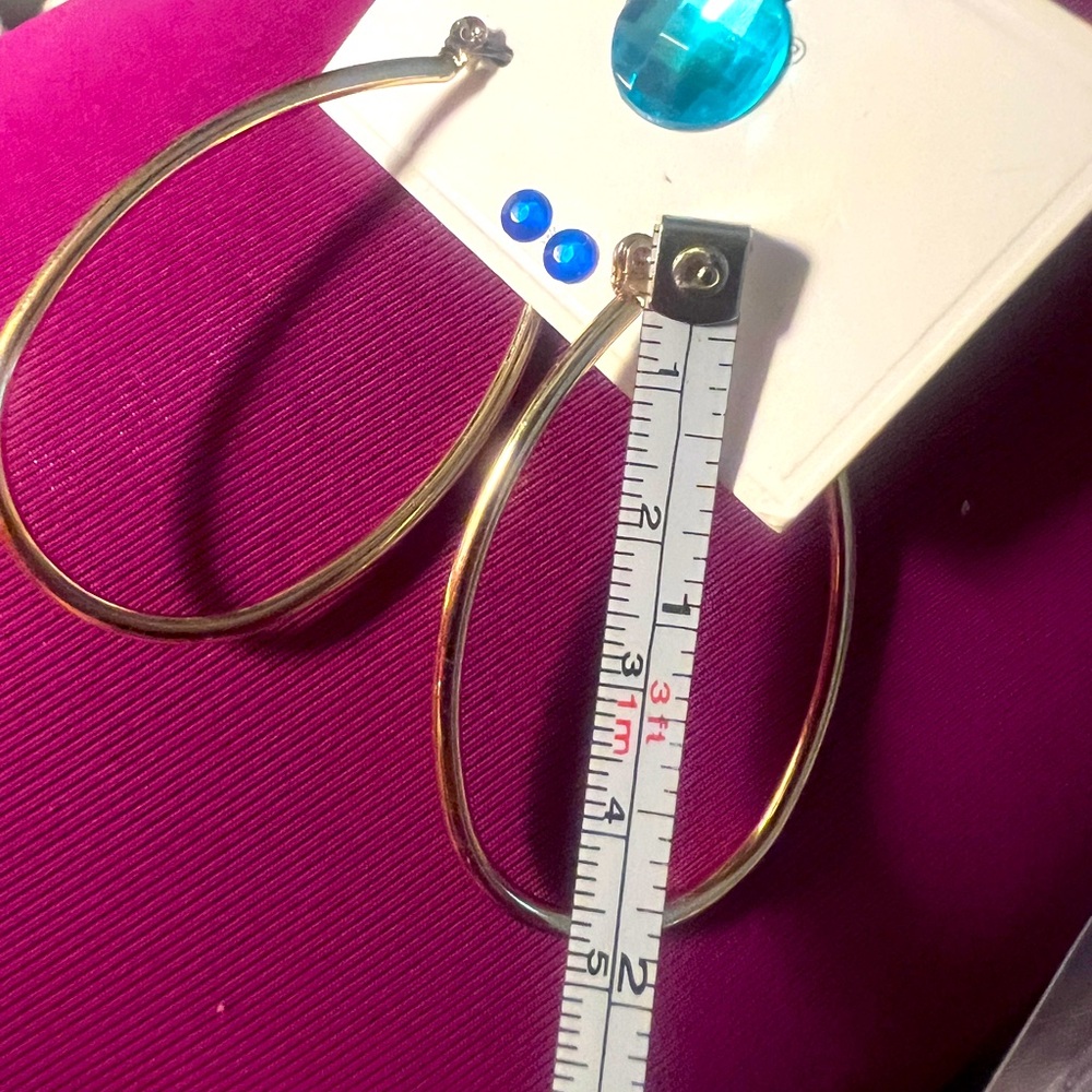 Oblong Gold Hoops